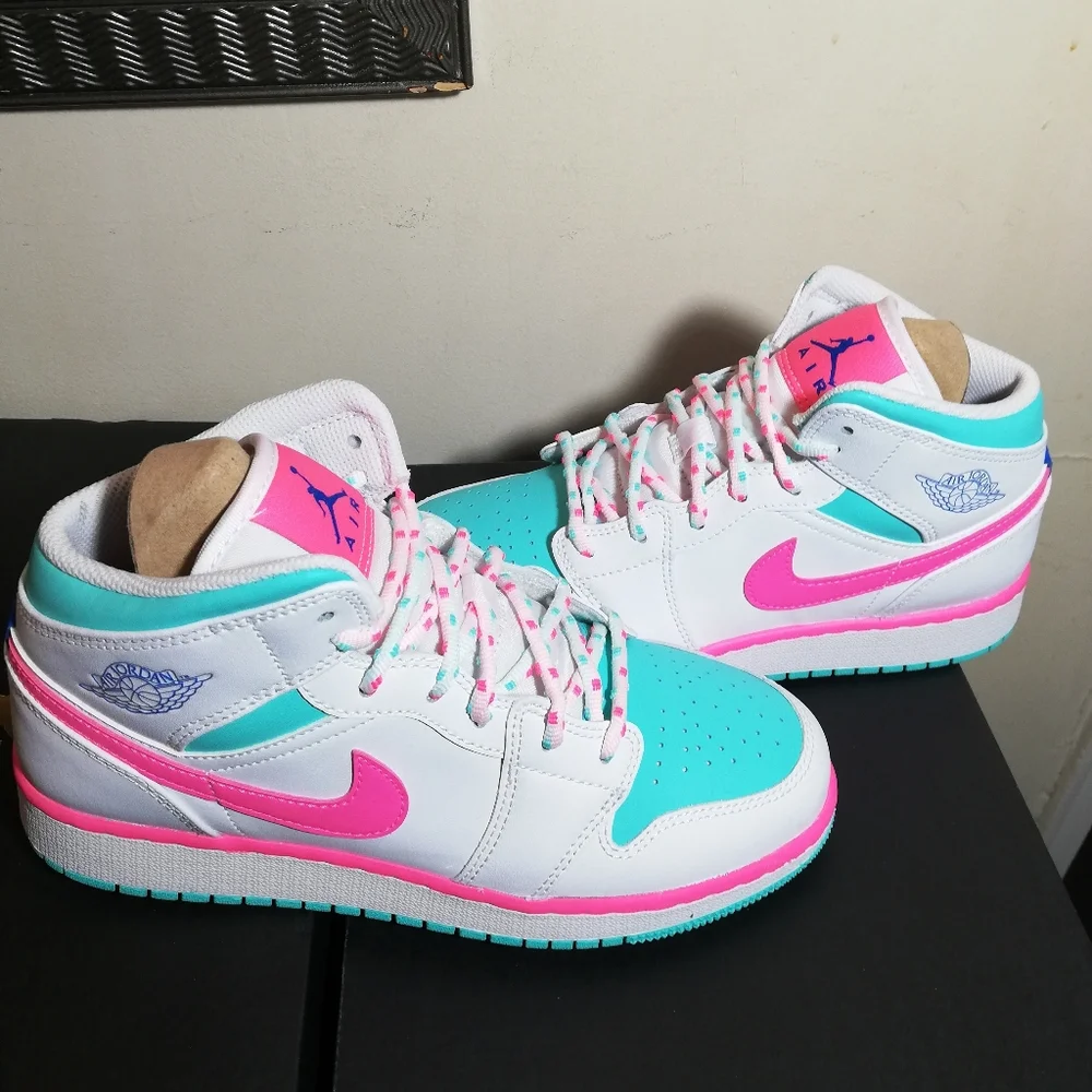 AIR JORDAN 1 MID M*U*L*T*I*C*O*L*O*R* WOMEN US SIZE6.5 BRAND NEW IN BOX - Picture 6 of 14